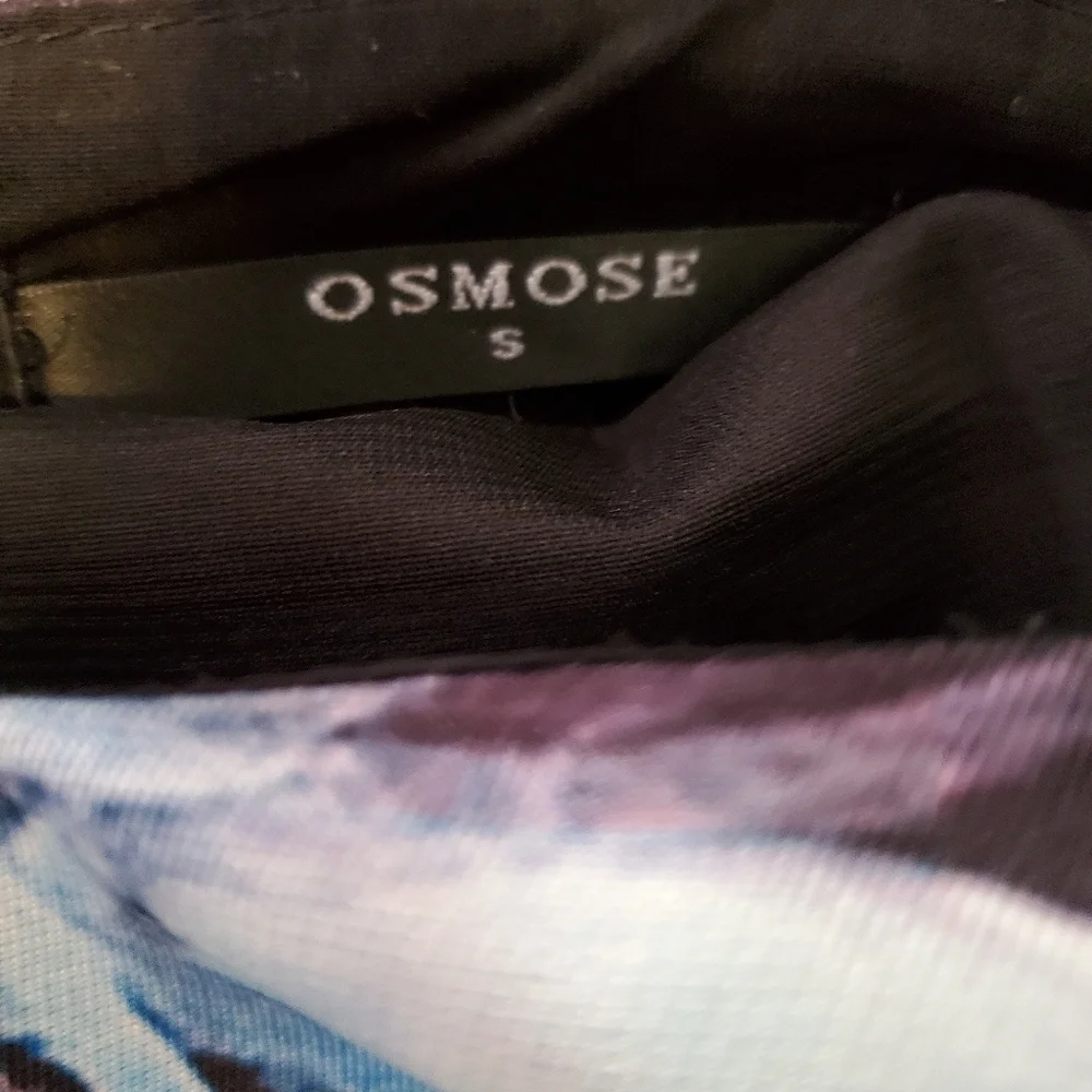 💚5/$25 ASOS OSMOSE Black Abstact Print Skort Dressy Romper Playsuit Size Small